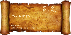 Pap Kinga névjegykártya