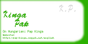 kinga pap business card